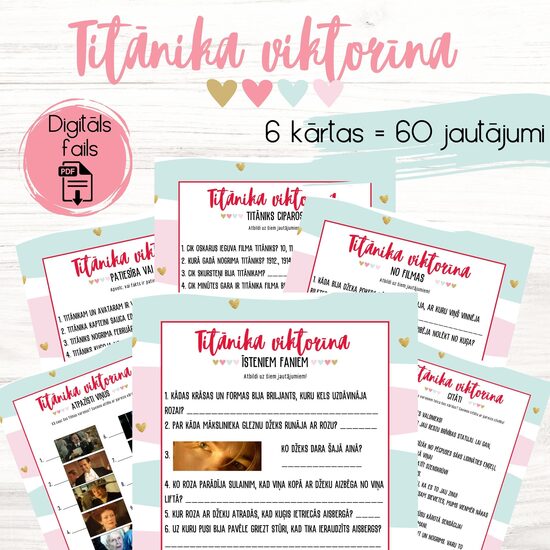 Titānika viktorīna, digitāls PDF fails